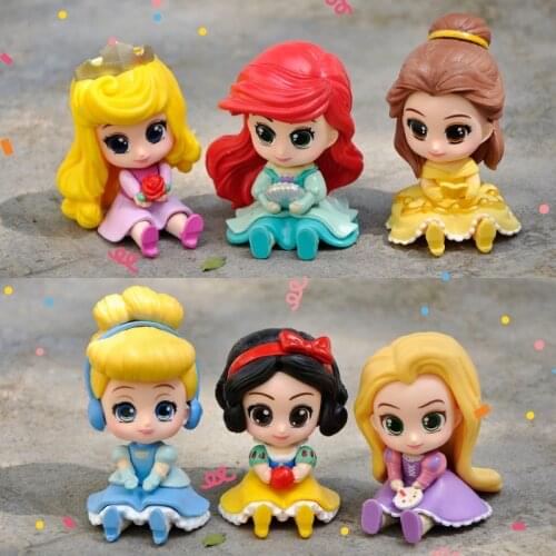 2021 New Style Beautiful Fairy Tale Princess Action Figures PVC Model Dolls Collection Birthday Gift Kids Toys Christmas Gifts