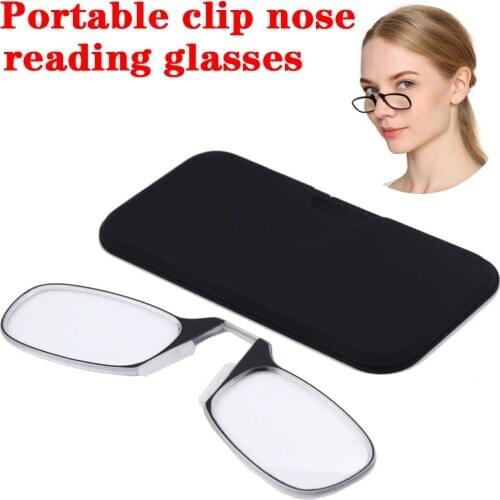 Legless Clip Nose Reading Glasses For Men And Women Portable Ultra-thin Wallet Eyewear can Be Attached To Mobile Phone Case 1.5