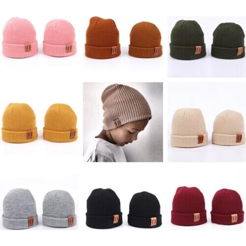 Autumn Winter Baby Hat Knit Children Boy Girl Casual Beanie Cap Good Stretchy Newborn Bonnet Hat 1 Single Pcs