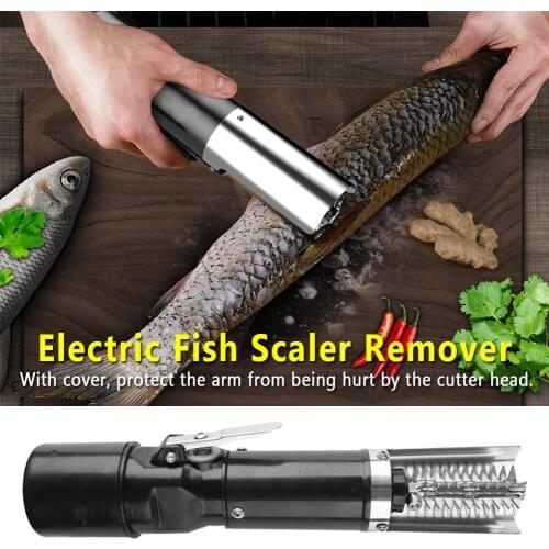Rechargeable Cleaning Tools With Adapter Wireless Travel Portable Electric Fish Scaler Remover Restaurant Handheld Home Kitchen