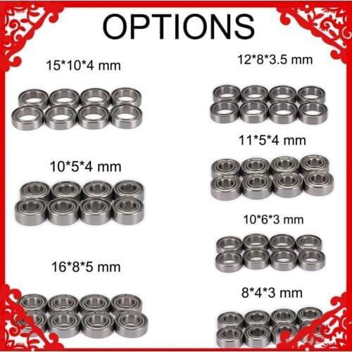 Rolling Bearing Oil Bearing 1/10 RC Hobby Model Car Buggy Truck Upgraded Hop-Up Parts HSP Axial HPI for Himoto 1/16
