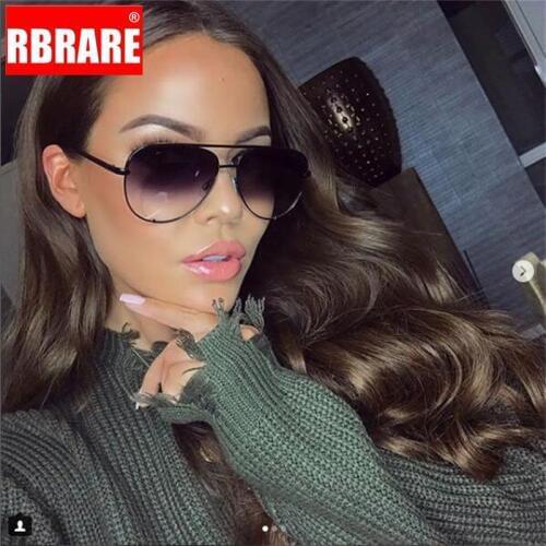 RBRARE 2021 Luxury Gradient Sunglasses Women/Men Travel Metal Vintage Eyeglasses For Women Classic Gafas De Sol Mujer UV400