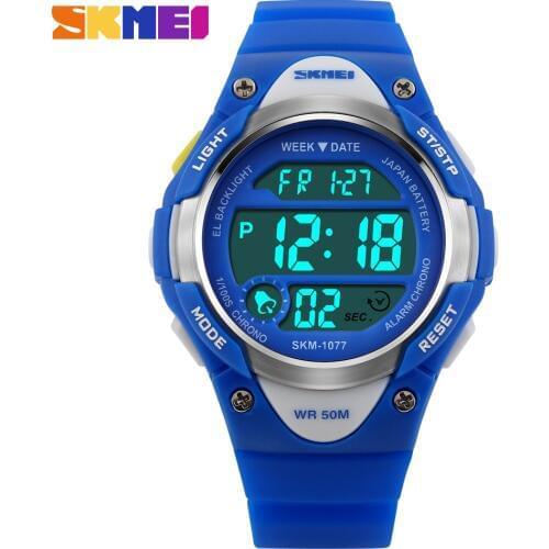 SKMEI Childrens Watches Alarm Stopwatch Waterproof Swimming LED Digital Watch For Boy Girls Student Wristwatches