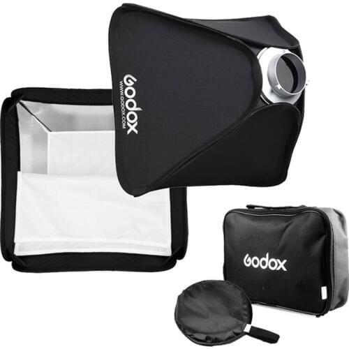 Godox 80*80cm / 60*60cm Foldalbe Bowens Mount Flash Softbox 24"/31" Soft Box for Studio DE/DS/QT/DP/SK/GS AD600B AD600B Strobe