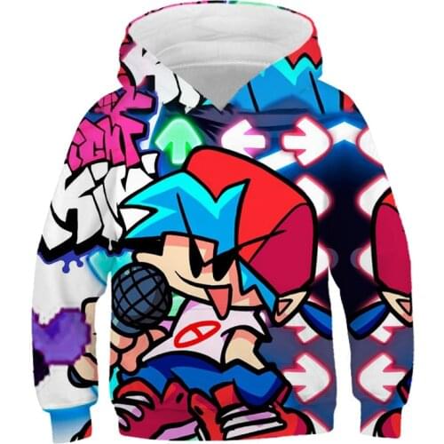 New Friday Night Funkin Hoodie Kids 3D Print Long Sleeve Hoodie Cartoon Boy Girls Casual Autumn Winter Warm Personality Outerwea