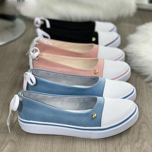 Women Shoes Casual Canvas Flats Cute Slip on Comfort Round Toe Loafers