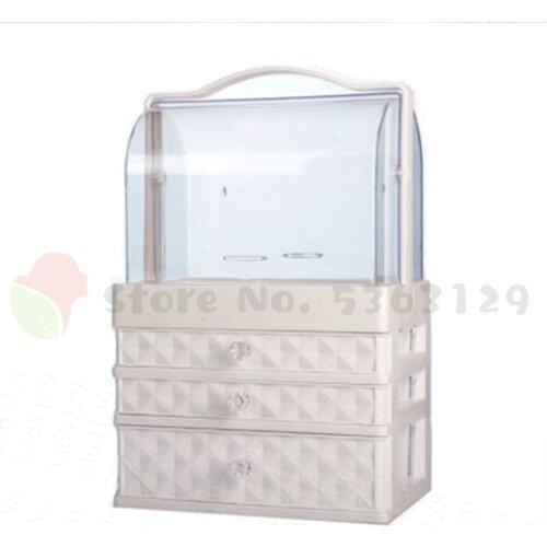 Waterproof Cosmetic Box Transparent Makeup Jewelry Case Multifunctional Travel Cosmetic Organizer Drawer Home Storage Boxs