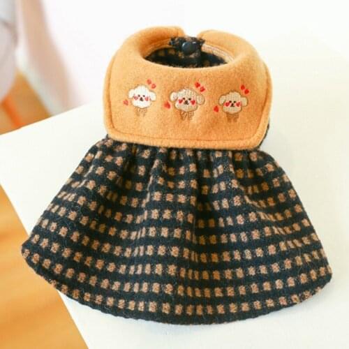Pet Dog Dress Winter Warm Pet Clothes Teddy Poodle Skirt for Small Dogs Cats Party Dress Up Costume