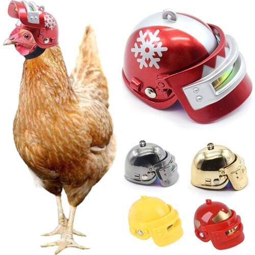 1PC Chicken Helmet Small Pet Hard Hat Bird Duck Quail Hat Headgear Pet Chicken Helmet Bird Head Helmet Pet Supplies