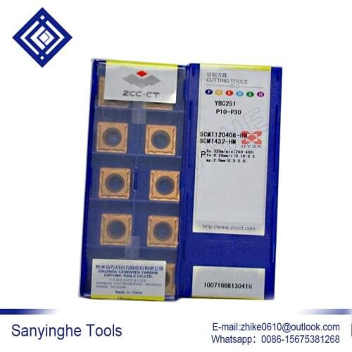 Free shipping high quality sanyinghe 10pcs/lots YBC251 SCMT120408-HR /SCMT120404-HR cnc carbide turning inserts