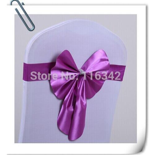New Style 100pcs Bowknot Chair Cover Sashes & Wedding Chair Sashes & leather Chair Sash Free Shipping Marious