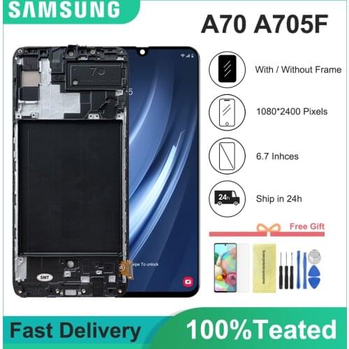 6.7'' SUPER AMOLED For Samsung Galaxy A70 LCD A705 A705F SM-A705F Display Touch Screen Digitizer Assembly For A70 2019 LCD