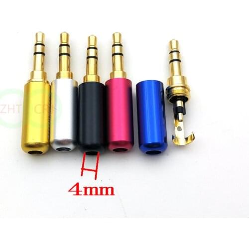 Aluminum shell Stereo 3.5mm Repair Headphone Jack Plug Cable Audio soldering