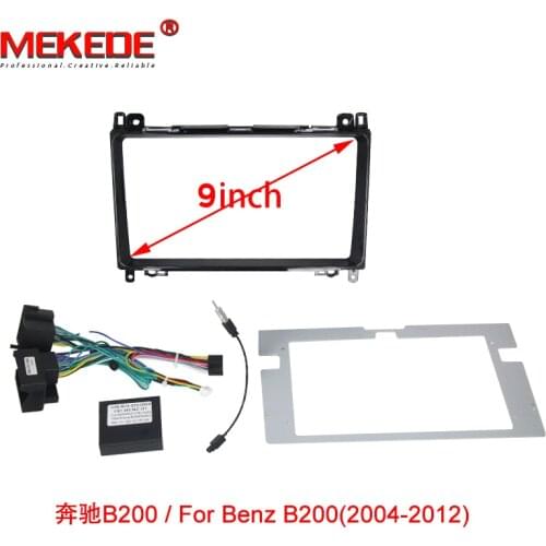 MEKEDE Car Stereo Panel Dash Mount Kit Frame For Mercedes Benz B200/Smart/ W203/ W209/ W211Radio Fascia Adaptor With Power Cable