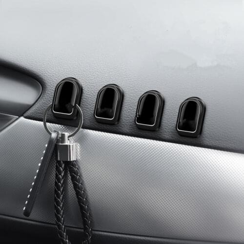 2pcs Car Hooks Car Holder Wall Hooks Hanger Clip For USB Cable Earphone Keychains Organizer Automobile Interior Accessories