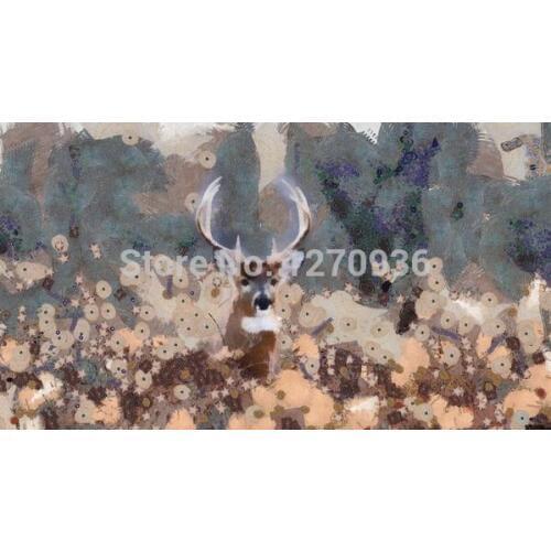 Dafen Oil Painting Village Professional Manufacturer Wholesale Price Hand Painted Deer Canvas Wall Art for Study Room Decoration