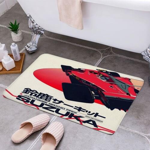 Ferrari F1 GP Japan Suzuka Carpet Areas Rug Non-slip Floor Mat Rug 3D Printing Living Room Bedroom Door Mat Home Decoration