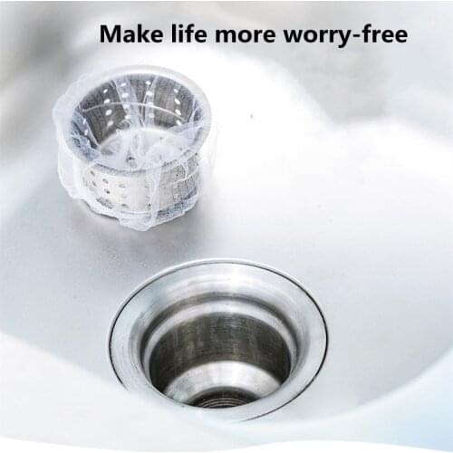 50/100pcs Kitchen Sink Filter Sink Drain Hole Trash Strainer Bag Mesh Strainer Disposable Garbage Bag Filter Wash Basin Bag