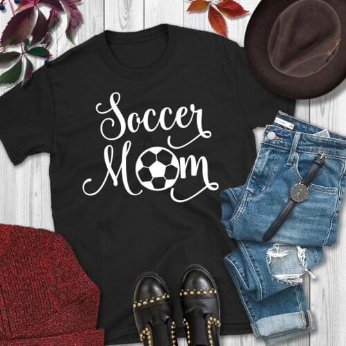 Soccer Mom football kawaii t-shirts 100% cotton crewneck short sleeve funny fashion top tees t shirt for harajuku clothings