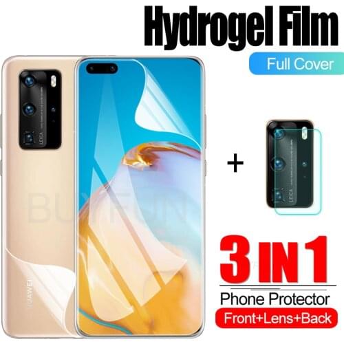 1-3PCS Hydrogel Film For Huawei P40 Huawey P40 Lite E Hauwei P40 Pro Screen Protector Camera Lens Film For huawe P40 Pro Plus