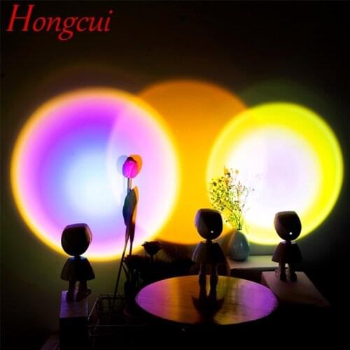Hongcui LED Sunset Novel Light Contemporary Creative Cartoon Robot Atmosphere Lamp For Children