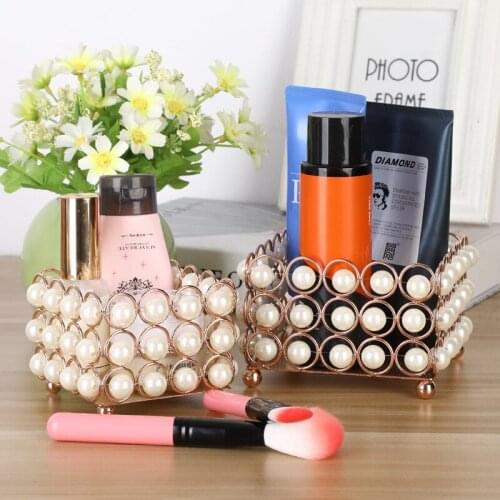 IMUWEN Candle Holder Pearly Candlestick Storage Box For Home Party Luxury Table Decoration