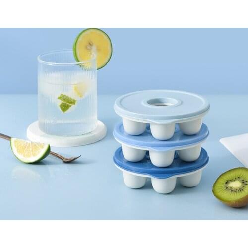 Donut ice box plastic ice tray mold sealed homemade frozen ice box mini frozen ice cube mold with lid