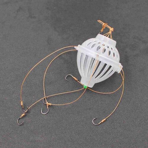 3Pcs Hooks 6 in 1 Lantern Bait Case Barbed Explosion Winter Carp Fishing Lure China Jig Feeder Spoon Hook Fly Fishing Tackle #ED