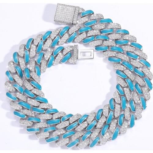 12MM Cuban Miami Link Chain 2 Colors 5A CZ Necklace Rock Hip Hop Jewelry For Men Women Gift