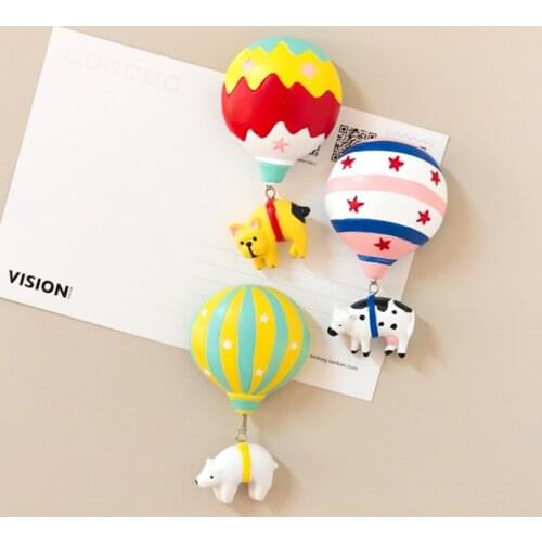 Animal Fridge Magnet Stereoscopic Refrigerator Magnets Balloon Home Decorate Cute Colorful White Board Brief Photo Wall Sticker