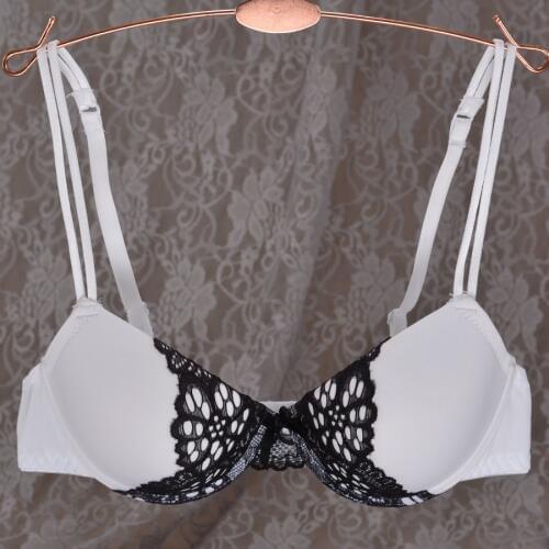 Fashion underwear female thin cup bra lace bow comfortable breathable sexy bra full size