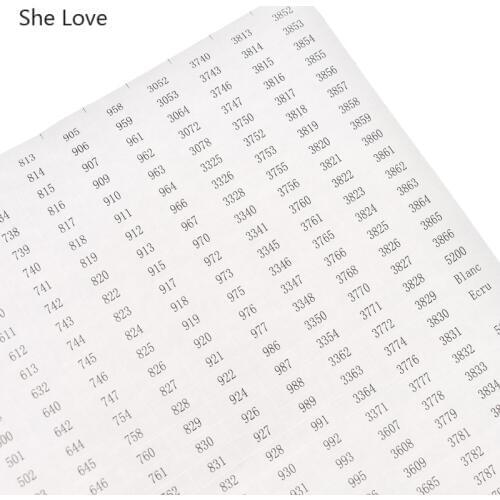 Chzimade Cross Stitch Line Number Label Adhesive Stickers Embroidery Auxiliary DIY Accessories