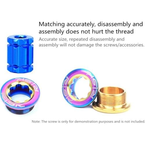 Solid Blue Tension Crank Set Remover Bolt Integrated Arm Crank Cap Installation Cycling Tool Aluminium Alloy Bicycle Tool