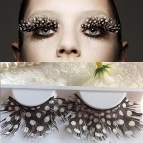 New Products Color Exaggeration Art Feather False Eyelashes Creative Stage Modeling Art Portrait Makeup Lashes Strip Lashes