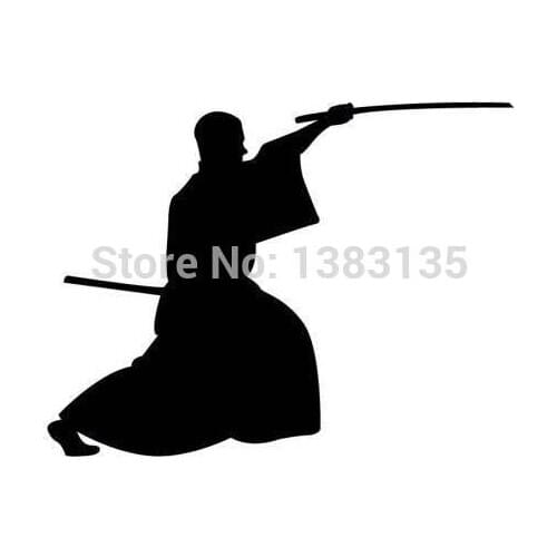 HotMeiNi 14x10cm Ronin/Samurai Sword-swing Funny Car Sticker For Truck Window SUV Door Laptop Kayak Vinyl