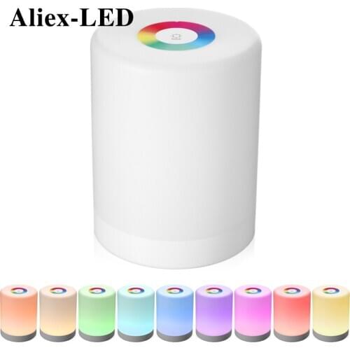 Night light bedroom decor Lamp rgb touch sensor lights gift rechargeable guest study hall children decoration lighting