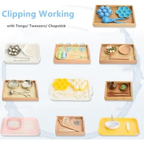 Montessori Toys Clipping Working Preliminary Exercises Materials Preschool Early Educational Tools Hand-Eyes Coordination