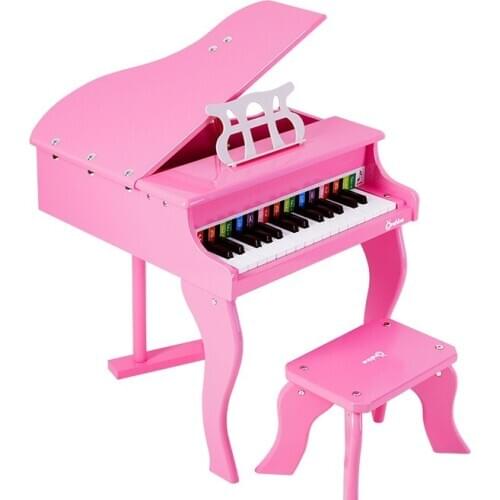 Piano 30 Keys Wooden Music Children Toy Small Piano Birthday Gift Musical Toys for Baby Educational Learning Toys for Children