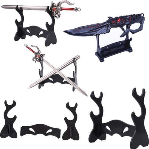 DIY Stand Sword Gun Knife Weapon Model Plastic Display Anime Game Accessories Holder Rack Pendant Toys Souvenirs Gift For Fans