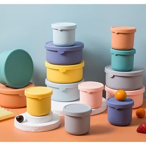 Portable Sealed Insulated Case Students Office Workers Refrigerator Fruit Fresh Keeping Box Japanese Style Silicone Lunch Box