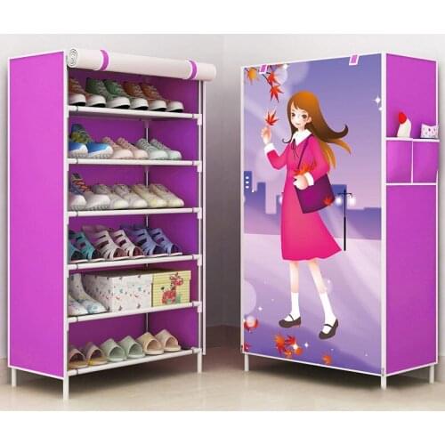 Simple Shoe Dust Economical Shoe Rack Storage Cabinet Multifunctional Non-Woven Storage Rack