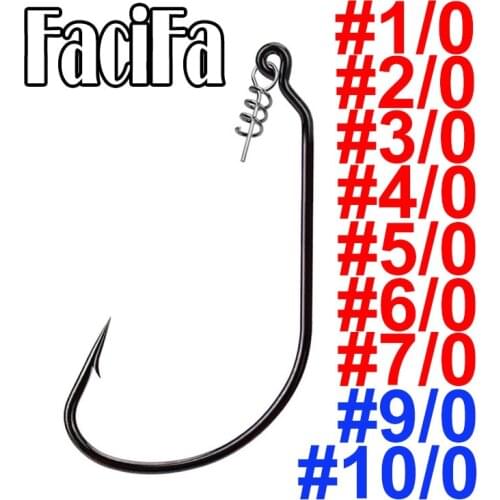 20 pcs Fishing Worm Hook with Spring Twist Lock Screw For Soft Worm Lure Bass Barbed Carp Crank Fishing Hook