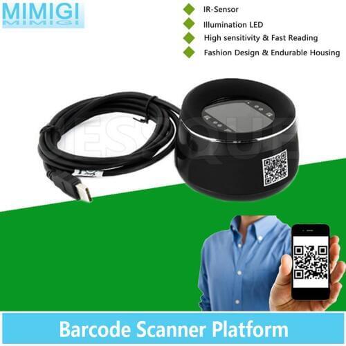 USB Interface Desktop Barcode Reader QR Code Scanner for Bar Code Mobile Phone Payment