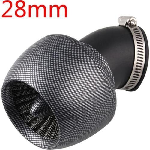 28mm/35mm/42mm/48mm Universal Motorcycle Air Filter Carbon Fiber For 150cc 250cc ATV Quad Moped Scooter Go Kart