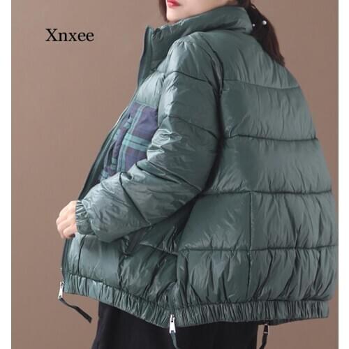 Korean Fashion Ladies Punk Streetwear Womens Thicken Winter Jackets Padded Coats Vintage Warm Parkas Plus Size