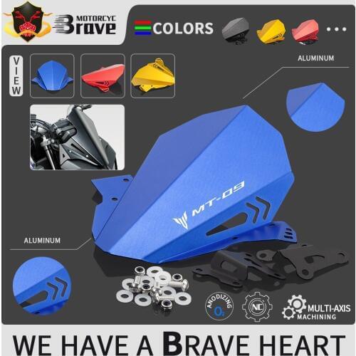Windshield Windscreen For YAMAHA MT-09 FZ09 2017 2018 2019 2020 Motorcycle Accessories MT/FZ 09 Windshield Wind Screen Stickers