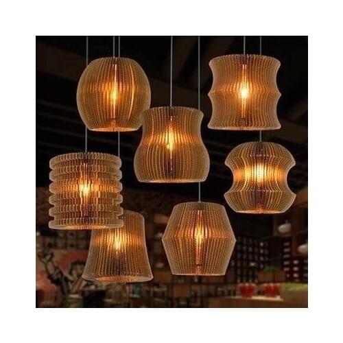 Vintage Rural Paper Honeycomb Lamp Bra Pendant Lights Lampshade Paper Lanterns For Home and Bar creative design lamp Decoration