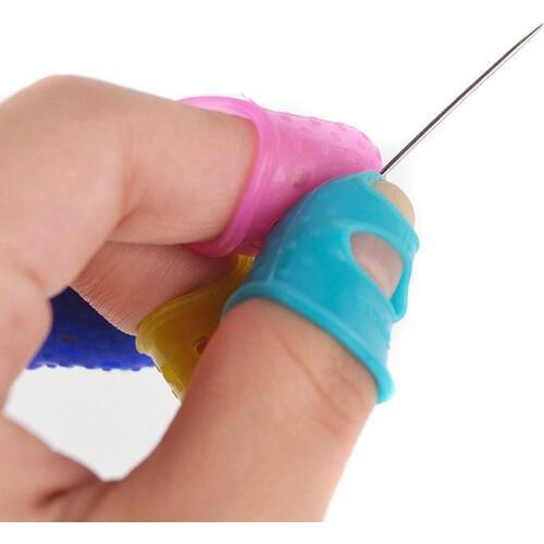 Finger Tip Protection Silicone Needle Puller Thimbles Small/Middle/Large Thimble Finger Cones For Sewing Needlework Accessory