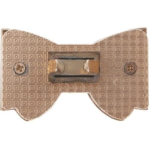 Bowknot Shape Clasp Turn Locks Twist Lock DIY Leather Handbag Bag Hardware