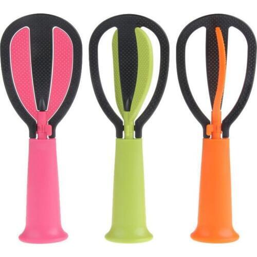 2 In 1 Multifunctional Rotating Kitchen Gadget Vertical Revolving Egg Beater Non-stick Rice Spoon Economic Cooking Tools